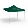 Pavillon pliable Eco, 3 x 3 m, vert, toit avec 1 logo imprimé (Coté 1)