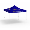 Pavillon pliable Eco, 3 x 3 m, bleu, avec 8 logos impirmés