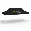 Pavillon pliable Premium, 3 x 6 m, noir, toit avec 1 logo imprimé (Côté 1)
