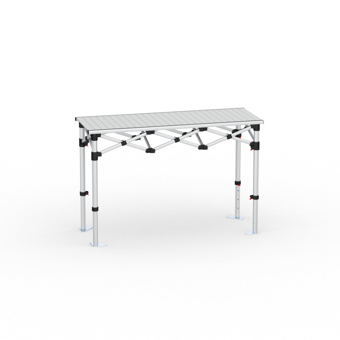 Table pliante alu, 150 x 55 cm, sans partie imprimée