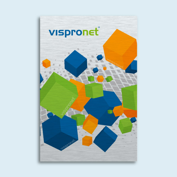 Impression sur composite aluminium, argent brossé - portrait 2/3