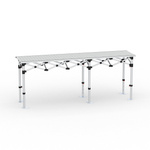 Table pliante en aluminium, 250 x 55 cm