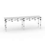 Table pliante en aluminium 290 x 55 cm