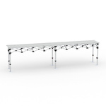 Table pliante en aluminium 380 x 55 cm