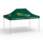 Pavillon pliable Basic, 3 x 4,5 m, vert, 10 logos imprimés