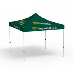 Pavillon pliable Eco, 3 x 3 m, vert, avec 8 logos impirmés