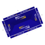 Pavillon pliable 3 x 6 m vue d'en haut