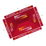 Pavillon pliable Basic 3 x 4,5 m, vue de dessus