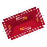 Pavillon pliable 3 x 6 m vue d'en haut