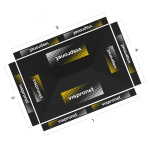 Pavillon pliable Basic 3 x 4,5 m, vue de dessus