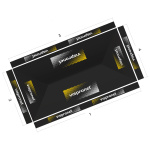 Pavillon pliable 3 x 6 m vue d'en haut