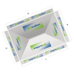 Pavillon pliable Basic 3 x 4,5 m, vue de dessus