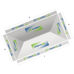 Pavillon pliable 3 x 6 m vue d'en haut