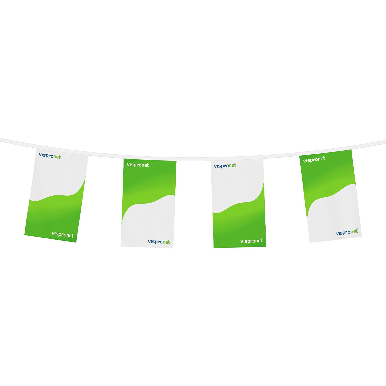 Guirlande de drapeaux avec 2 motifs en alternance