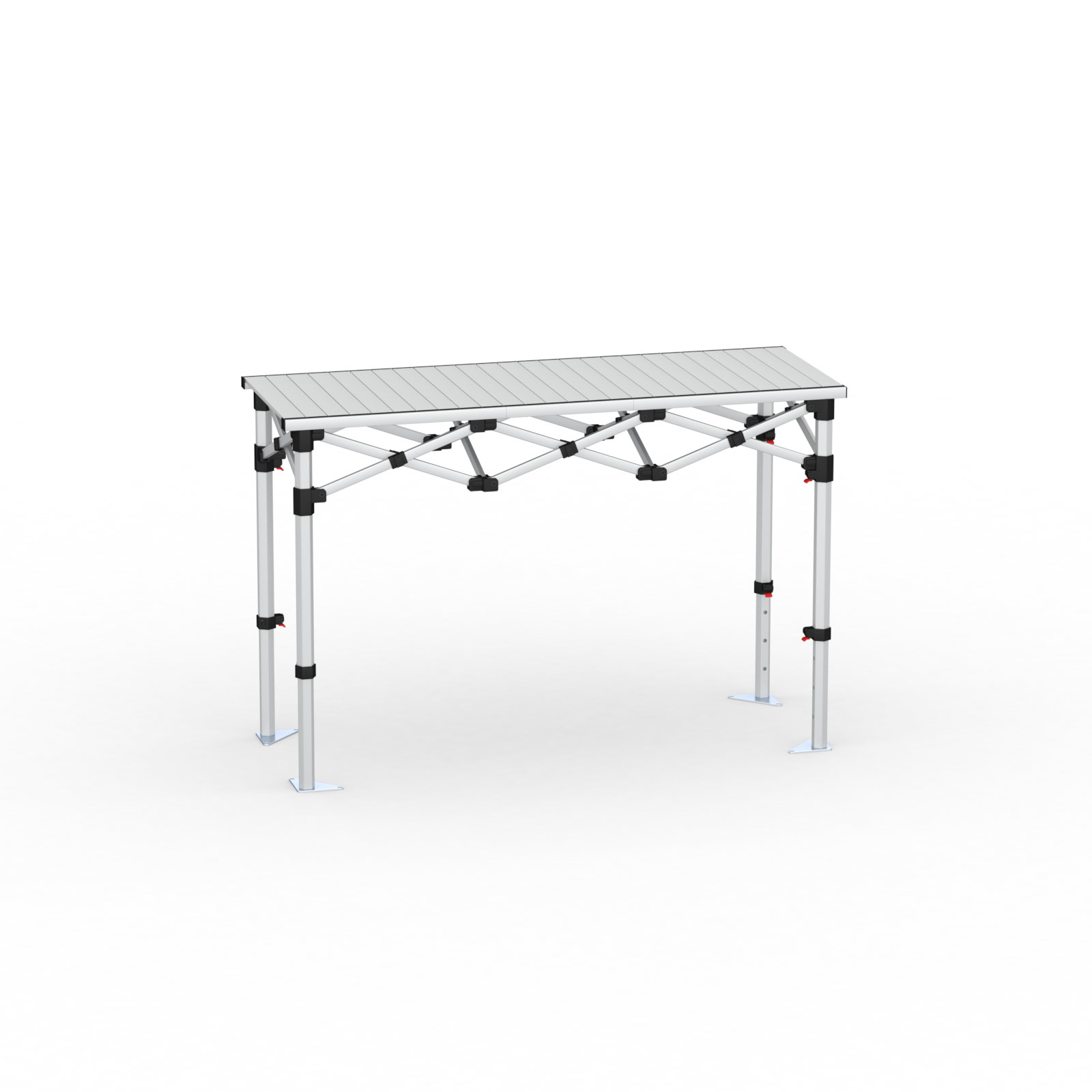 Table pliante en aluminium, 150 x 55 cm