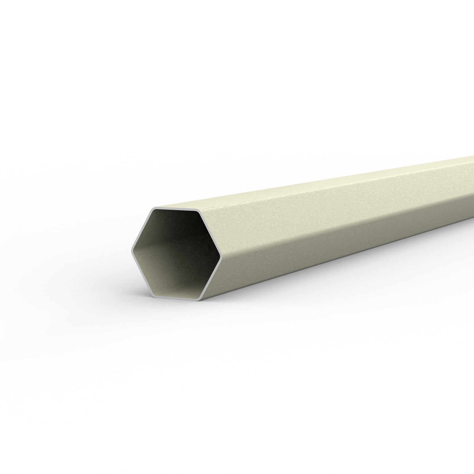 Montants: profils hexagonaux robustes en acier thermolaqué (ø 40 mm / 1 mm)