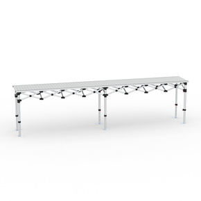 Table pliante en aluminium, 380&nbsp;x&nbsp;55 cm
