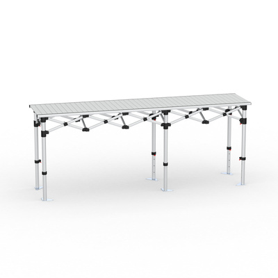 Table pliante en aluminium, 250&nbsp;x&nbsp;55 cm
