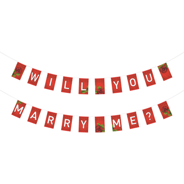 Mot écrit: WILL YOU MARRY ME?