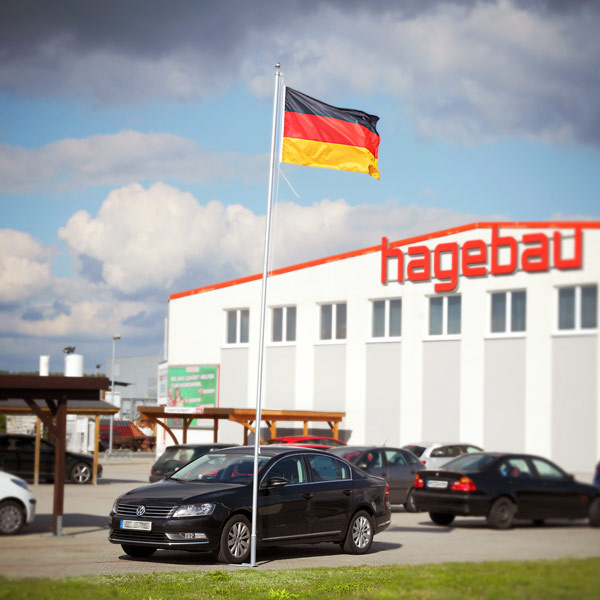 Mât de drapeau Economy avec pied Economy