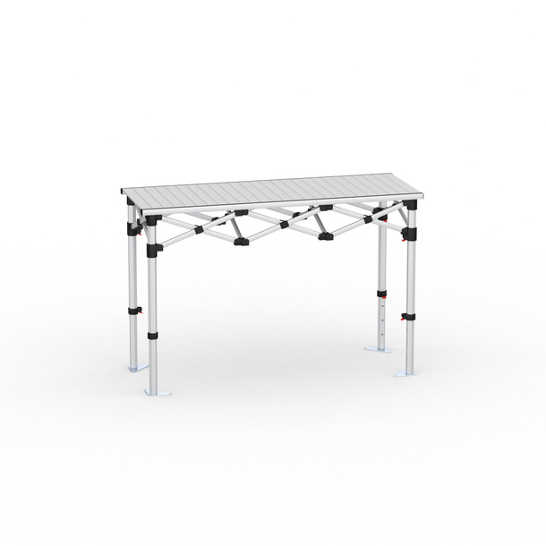 Table pliante en aluminium, 150 x 55 cm