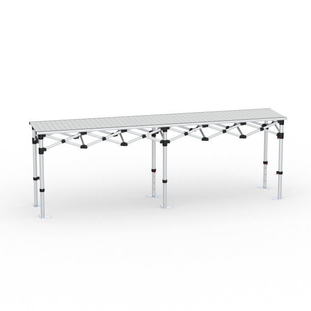 Table pliante en aluminium 290 x 55 cm