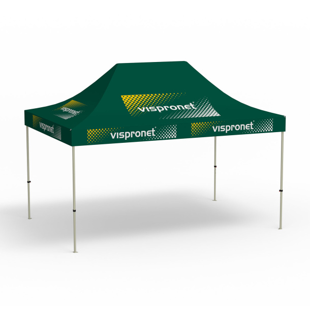 Pavillon pliable Basic, 3 x 4,5 m, vert, 10 logos imprimés