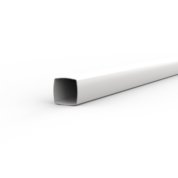 Profil carré stable: acier thermolaqué blanc (30 × 30 mm / 0,8 mm)