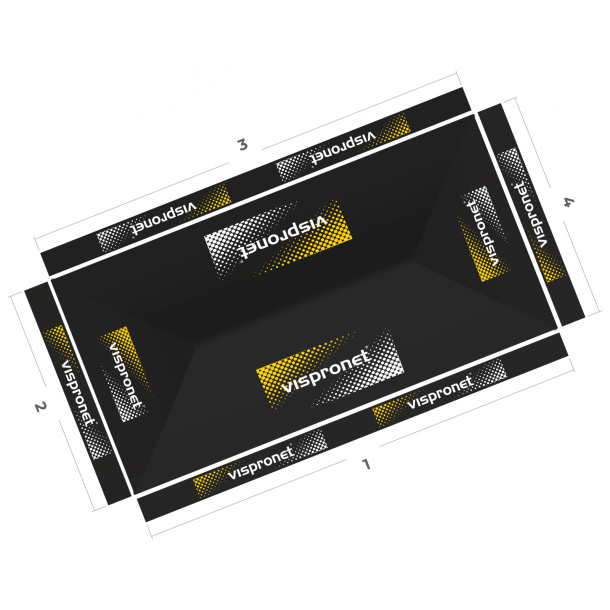 Pavillon pliable 3 x 6 m vue d'en haut