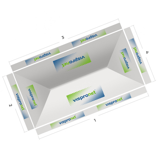 Pavillon pliable 3 x 6 m vue d'en haut