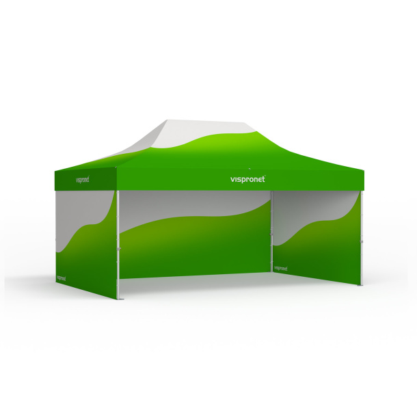 Tente pliable, impression personnalisée du toit et des 3 cloisons pleines