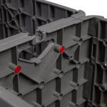 Connexion par emboîtement des cubes pour former une double ou triple assise