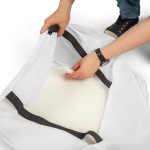 Housse imprimée avec coussin en mousse et sangles de fixation