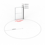 Dimensions techniques: Lightbox Flex Curved 100 cm