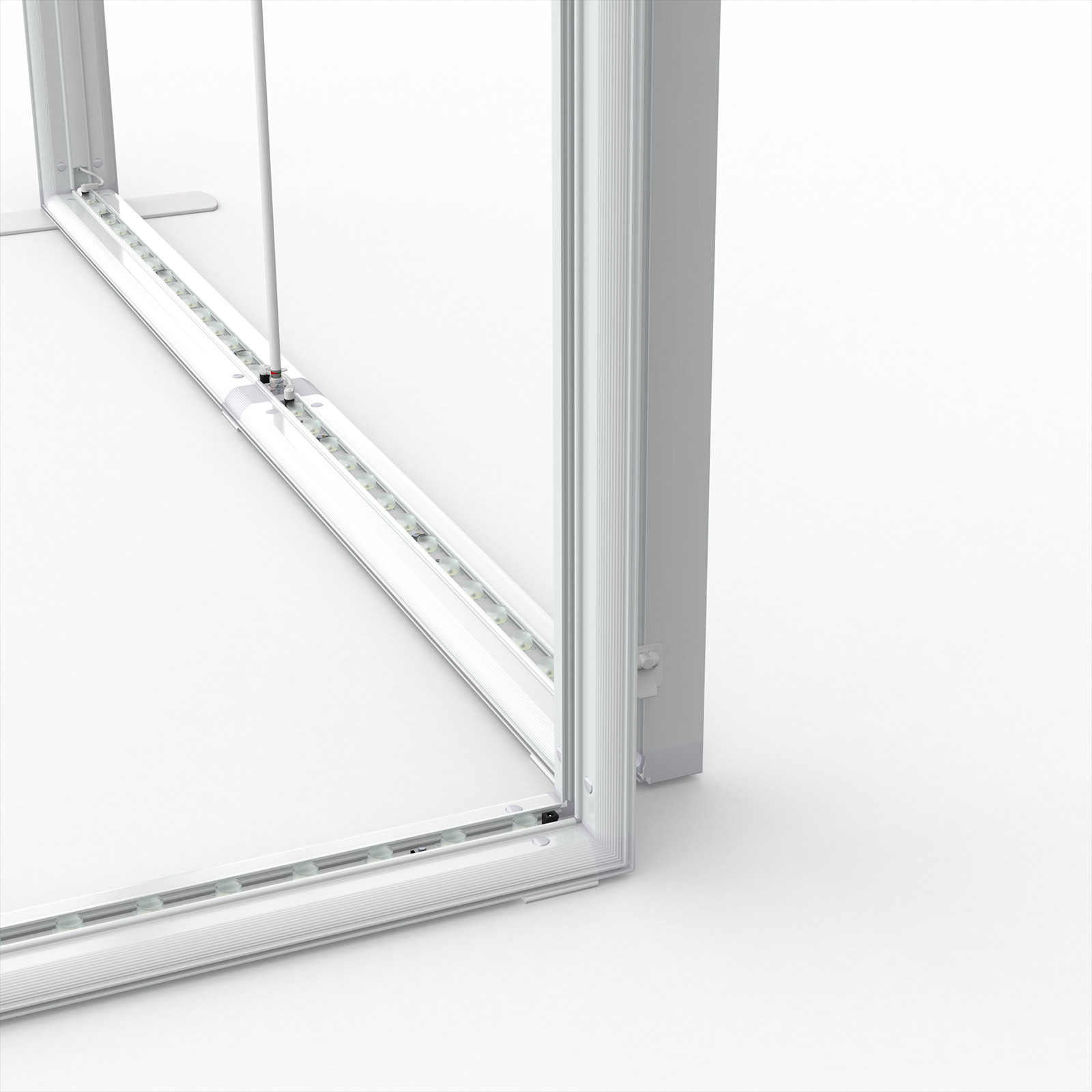Module d'angle, détail: pieds 90° de connexion