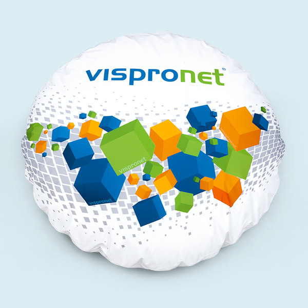 Coussin géant, rond, impression recto et verso