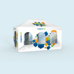 2 cloisons avec fenêtres arquées, 1 cloison pleine, 1 avec porte