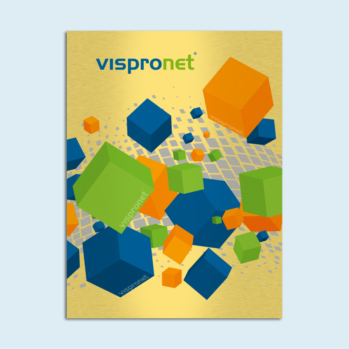 Impression sur composite aluminium, or brossé - format portrait 3/4