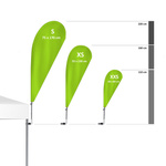 Comparaison Bowflag® Basic avec fixation Bowflag® verticale