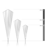 Bowflag® Premium Crystal, aperçu des tailles