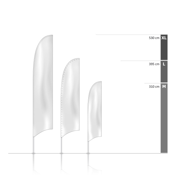 Bowflag® Select bord inférieur concave, hauteurs du système