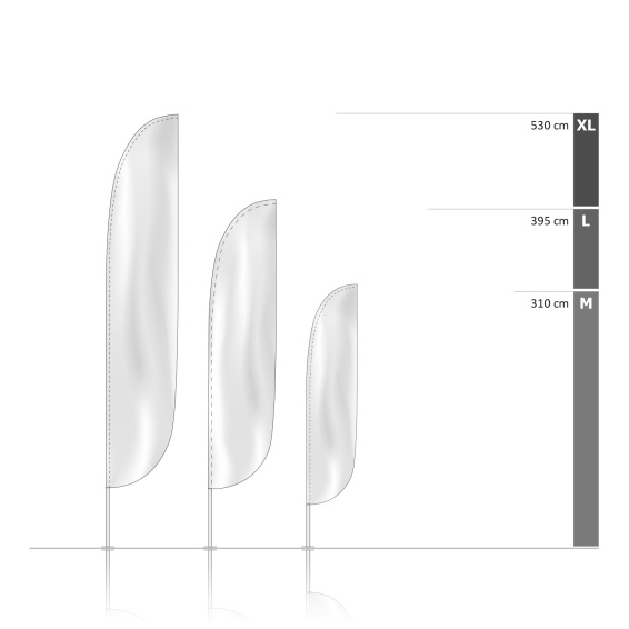 Bowflag® Select bord inférieur convexe, hauteurs du système