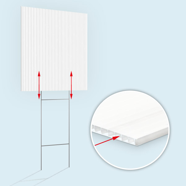 Panneau cannelé en H, pratique pour enfiler sur la structure