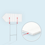 Panneau cannelé en H, pratique pour enfiler sur la structure