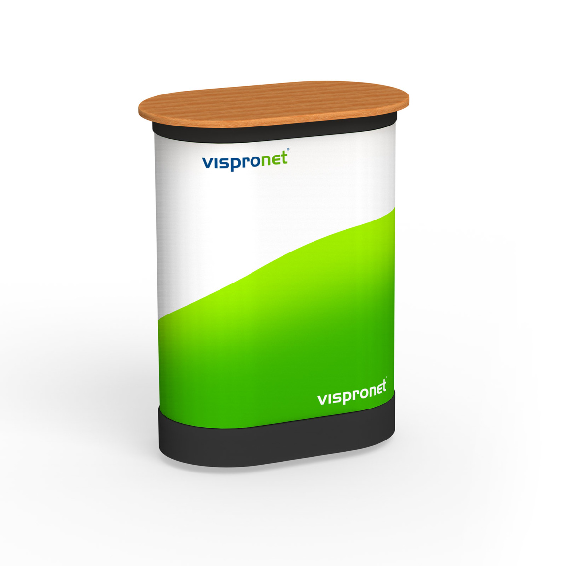 Valise rigide à roulettes incl. plateau de comptoir en hêtre et partie imprimée