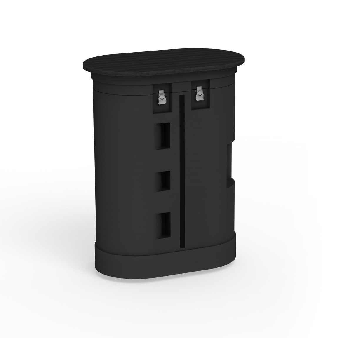 Valise rigide à roulettes avec plateau noir