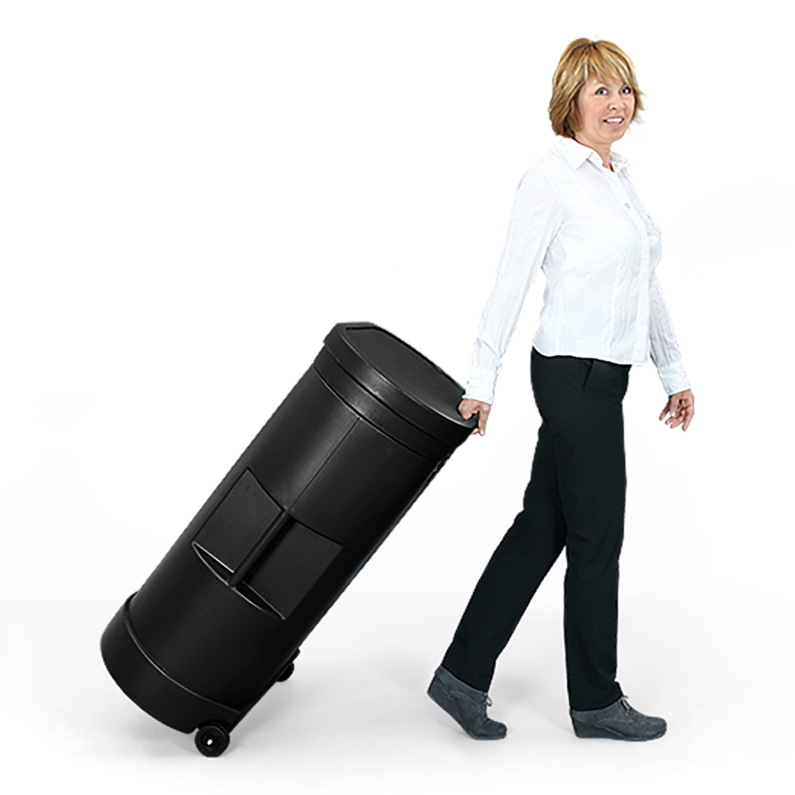 Pop Up parapluie magnétique, incl. valise rigide à roulettes pour un transport facile