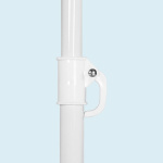 Petit parasol ø 180 cm, mât de parasol en deux parties