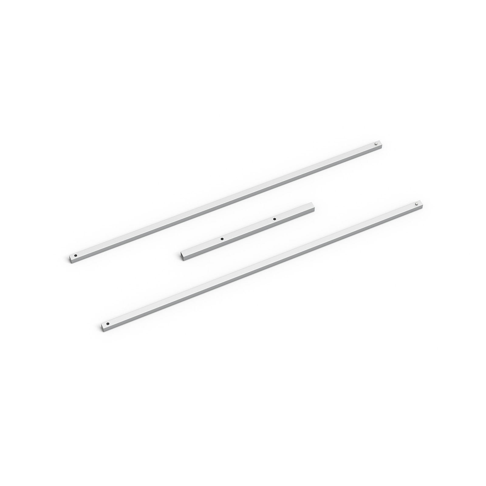 Barre transversale en 3 parties pour 1 cloison mi-hauteur, longueur 3 m