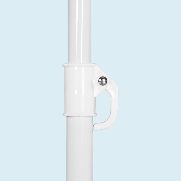 Petit parasol ø 180 cm, mât de parasol en deux parties